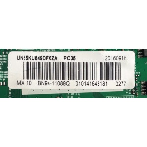 MAIN / SAMSUNG BN94-11089Q / BN41-02528A / BN97-10983B / PANEL CY-WK065HGLV1H / DISPLAY BN96-39042A / BN9639042A / MODELOS UN65KU649DFXZA FA02